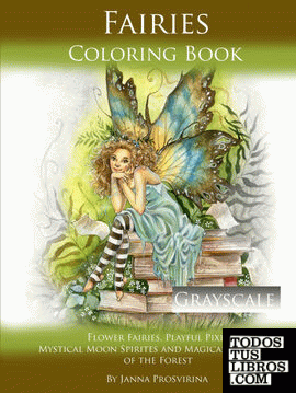 Fairies Coloring Book Grayscale