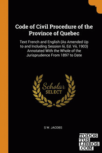 Code of Civil Procedure of the Province of Quebec