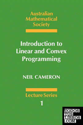 Introduction to Linear and Convex Programming