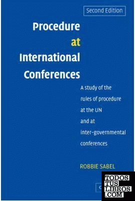 Procedure at international conferences