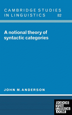 A Notional Theory of Syntactic Categories