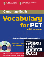 Cambridge Vocabulary for PET with Answers and Audio CD