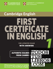 Cambridge First Certificate in English 1 for updated exam Student's Book with answers