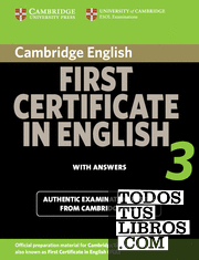 Cambridge First Certificate in English 3 for Updated Exam Student's Book with answers
