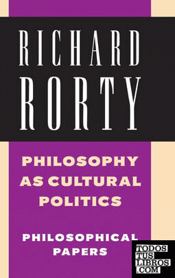 Philosophy as Cultural Politics Philosophy as Cultural Politics