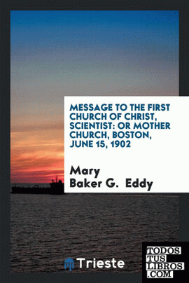 Message to the First Church of Christ, Scientist