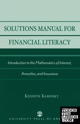 Solutions Manual for Financial Literacy