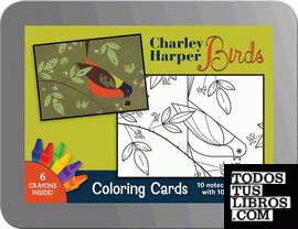 Charley Harper - Birds - Coloring cards. 10 tarjetas para colorear. incluye 6 ce