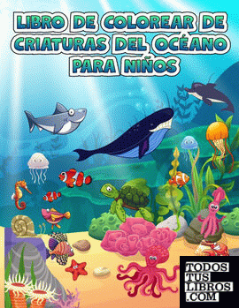 Libro para colorear de criaturas oceánicas para niños
