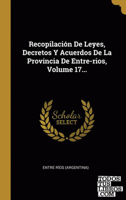 Recopilación De Leyes, Decretos Y Acuerdos De La Provincia De Entre-rios, Volume 17...