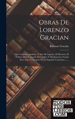 Obras De Lorenzo Gracian