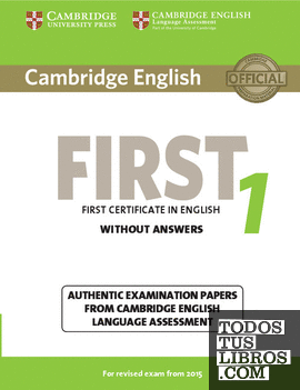 Cambridge English First 1 for Revised Exam from 2015 Student's Book without Answers