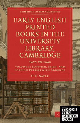 Early English Printed Books in the University Library, Cambridge