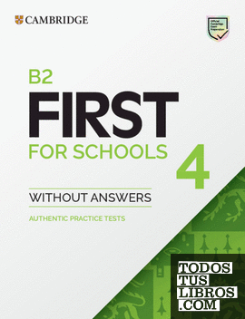 B2 First for Schools 4 Student's Book without Answers