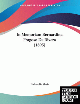 In Memoriam Bernardina Fragoso De Rivera (1895)