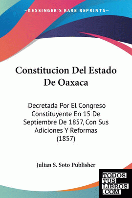 Constitucion Del Estado De Oaxaca