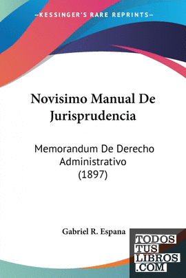 Novisimo Manual De Jurisprudencia