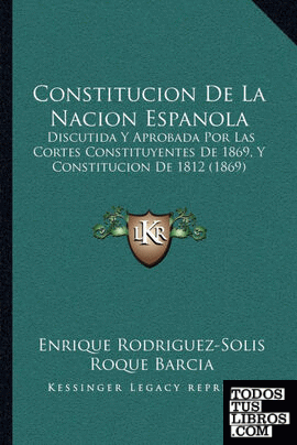 Constitucion De La Nacion Espanola