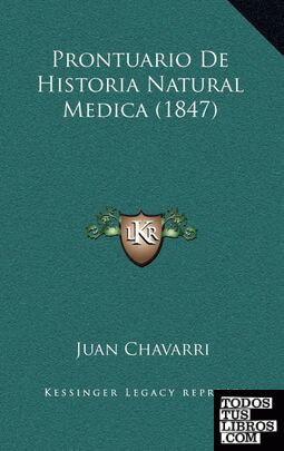 Prontuario De Historia Natural Medica (1847)