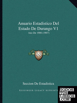 Anuario Estadistico Del Estado De Durango V1