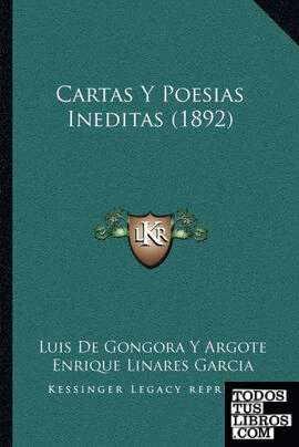 Cartas Y Poesias Ineditas (1892)