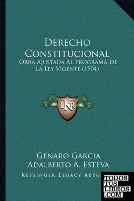 Derecho Constitucional Derecho Constitucional