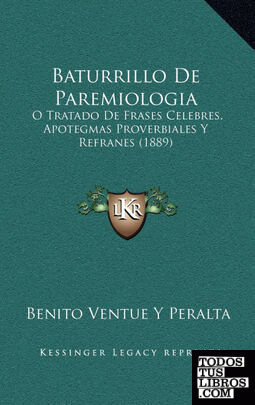 Baturrillo De Paremiologia