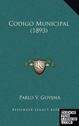 Codigo Municipal (1893)