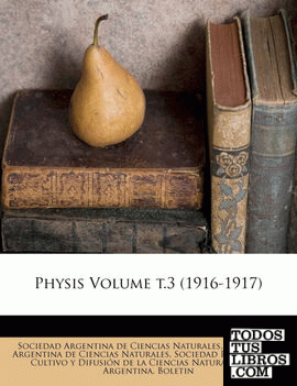 Physis Volume t.3 (1916-1917)