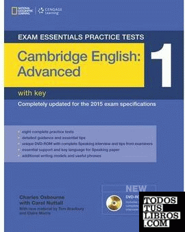 Exam essentials: cambridge advanced practice tests 1 w/key + dvd-rom