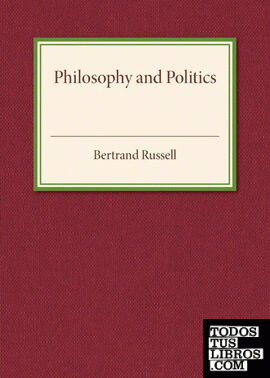 Philosophy and Politics Philosophy and Politics