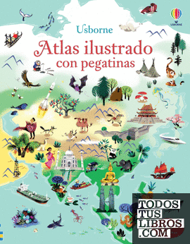 Atlas ilustrado con pegatinas
