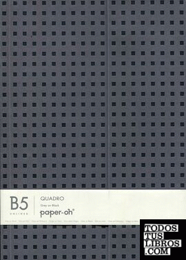 OH9055-7 Cuaderno Paper Oh! Quadro Gris sobre negro B5 112 pag (unlined)