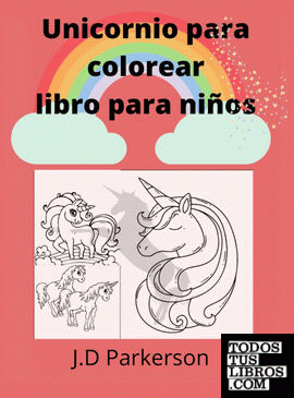Unicornio para colorear libro para niños