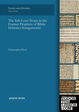 The Sub-Loco Notes in the Former Prophets of Biblia Hebraica Stuttgartensia
