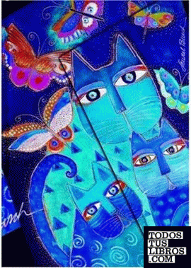 Blue cats & butterflies midi wrap