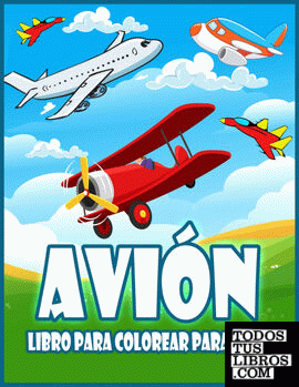 Avión Libro Para Colorear Para Niños