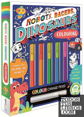 Robots, Racers, Dinosaurs Colouring