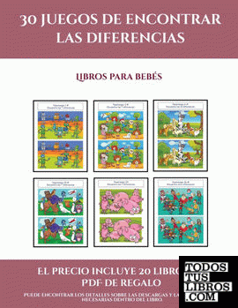Libros para bebés (30 juegos de encontrar las diferencias)