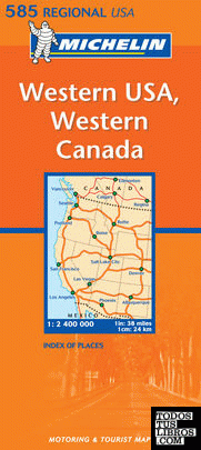 Mapa Regional Western USA, Western Canada
