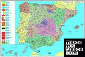 Mapa plastificado España y Portugal. Tubo