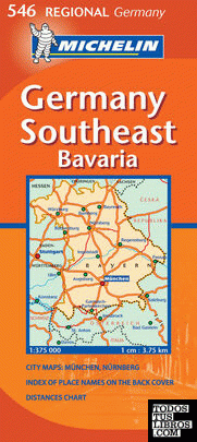 Mapa Regional Germany Southeast, Bavaria
