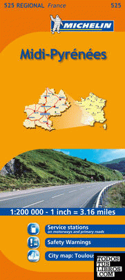 Mapa Regional Midi-Pyrénées