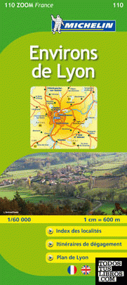 Mapa Zoom Environs de Lyon