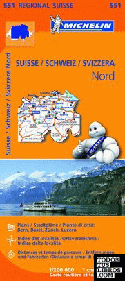 Mapa Regional Suisse Nord/ Schweiz Nord/ Svizzera Nord