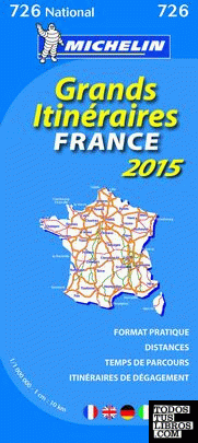 Mapa National Francia Grandes itinerarios
