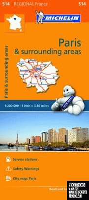 Mapa Regional Paris & surroundings areas