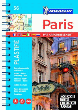 Plano Paris par Arrondissement plastifié