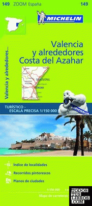 Mapa Zoom Valencia y alrededores, Costa del Azahar