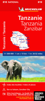 Mapa National Tanzania-Zanzíbar